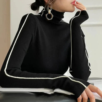 Lune - Striped Turtleneck Sweater