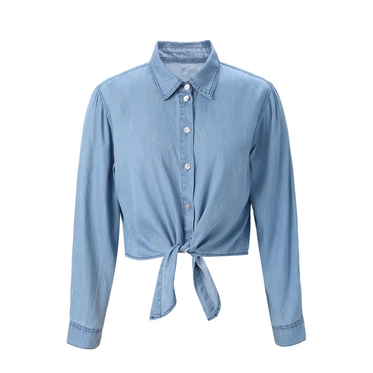 Mia - Lightweight Denim Wrap Blouse & Slip Dress
