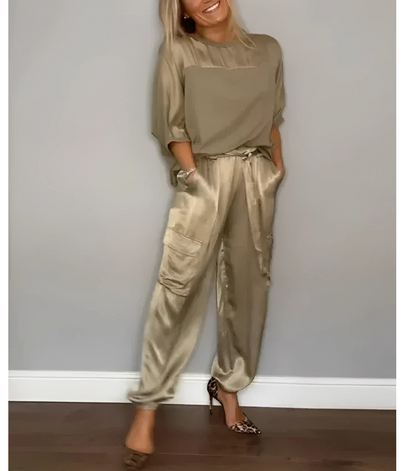 Julia – Elegant Satin Two-Piece Set