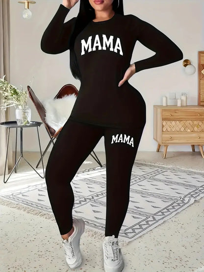 Przybysława - Mama Print Set with Skinny Pants