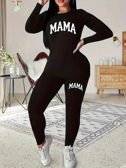 Przybysława - Mama Print Set with Skinny Pants