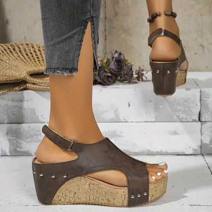 COBIE - CHIC VINTAGE HIGH HEEL PLATFORM SANDALS