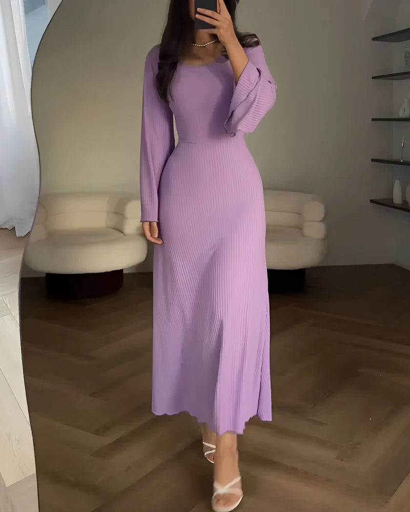 Monice - Elegant Knitted Maxi Dress