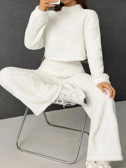 Jasnomira - Faux Fur Two-Piece Set