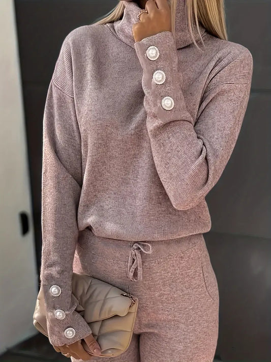 Rzędzisława - Elegant Set with Turtleneck and Pants