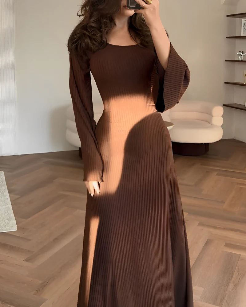 Monice - Elegant Knitted Maxi Dress