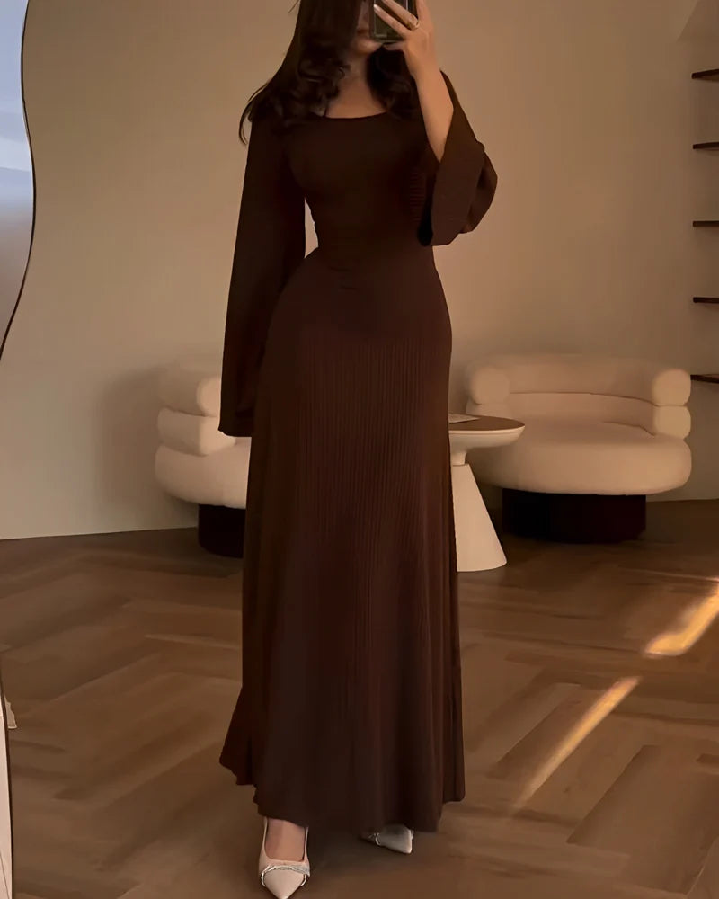 Monice - Elegant Knitted Maxi Dress