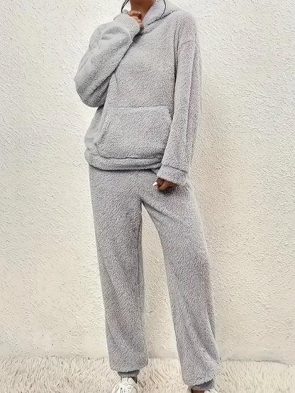 Bogudarzyna - Teddy Pants Set with Hood and Pocket