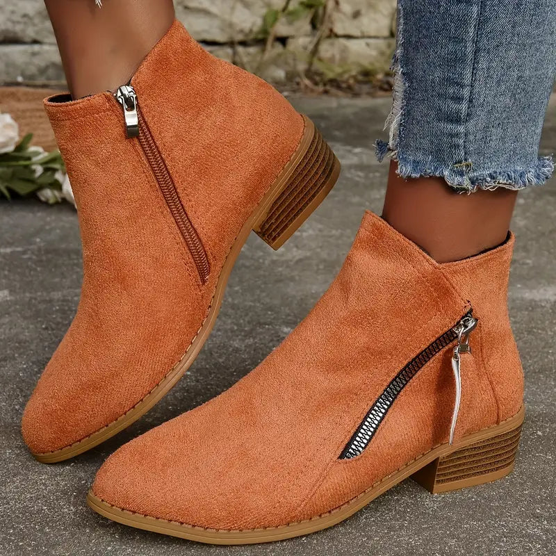 MAAIKE - RETRO ZIP ANKLE BOOTS