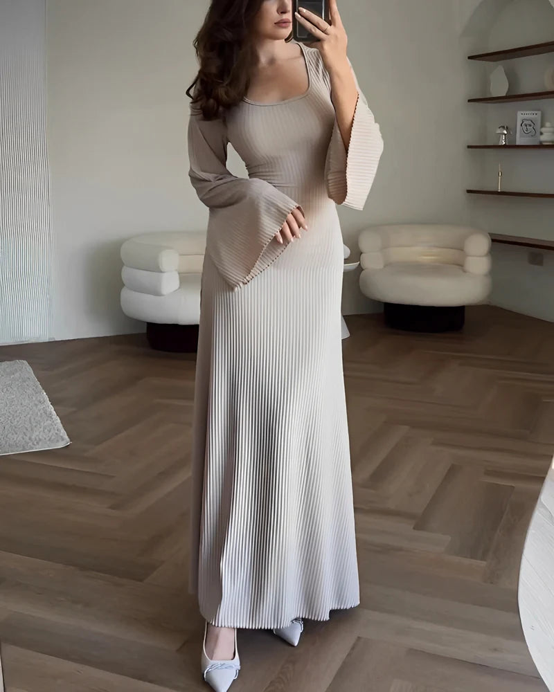 Monice - Elegant Knitted Maxi Dress