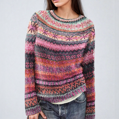 Dahlia – Sweater with Printed Pattern