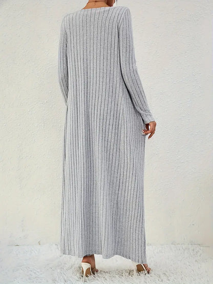 Swietlana - Ribbed Solid Three-Piece Set with Top and Cardigan