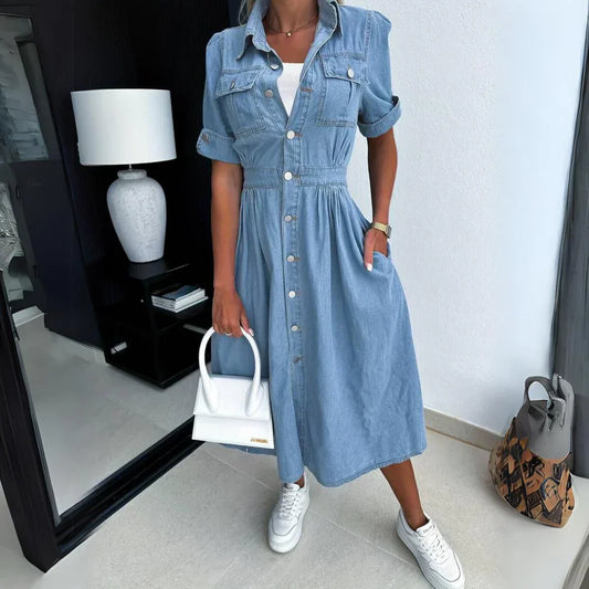 ALISSA - TRENDY WOMEN'S DENIM DRESS