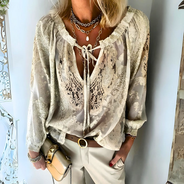 JILL - CROCHETED WOMEN'S BOHO BLOUSE