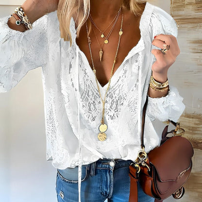 JILL - CROCHETED WOMEN'S BOHO BLOUSE