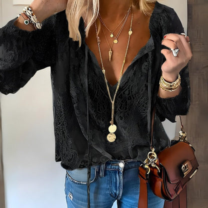 JILL - CROCHETED WOMEN'S BOHO BLOUSE