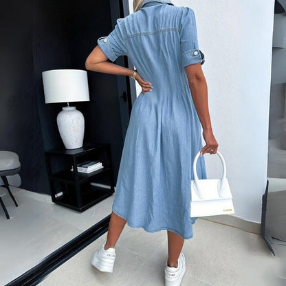 ALISSA - TRENDY WOMEN'S DENIM DRESS