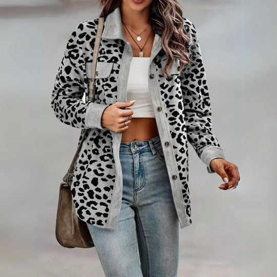 TOOSE - CHIC LEOPARD PRINT WOMEN'S JACKET