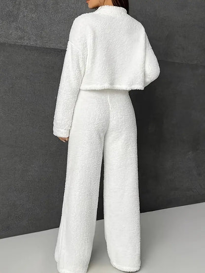 Jasnomira - Faux Fur Two-Piece Set
