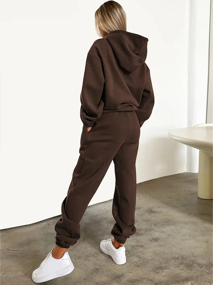 Daromira - Hoodie and Jogger Pants Set with Print