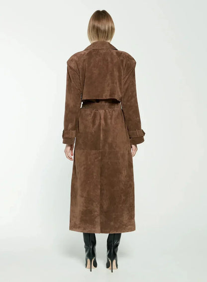 Noémie – Suede Trench Coat