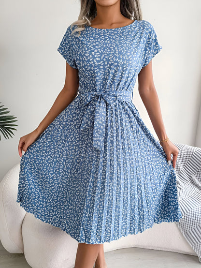 FENNA - FLOWER PLEATED ELEGANCE DRESS