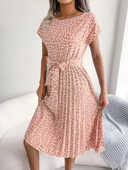 FENNA - FLOWER PLEATED ELEGANCE DRESS
