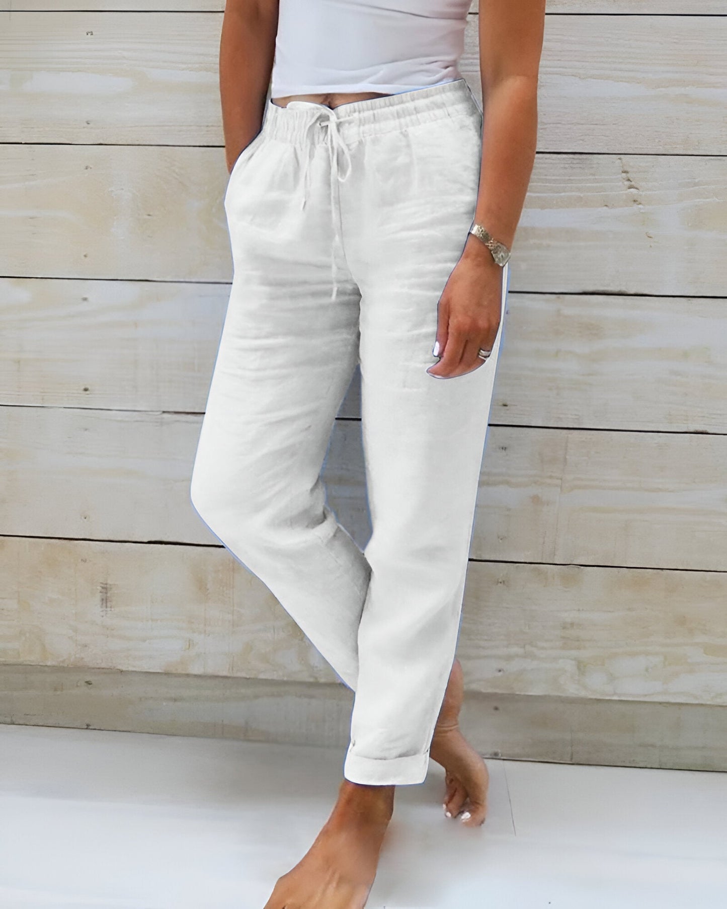 SASKIA - EFFORTLESS ELEGANCE ELASTIC TROUSERS