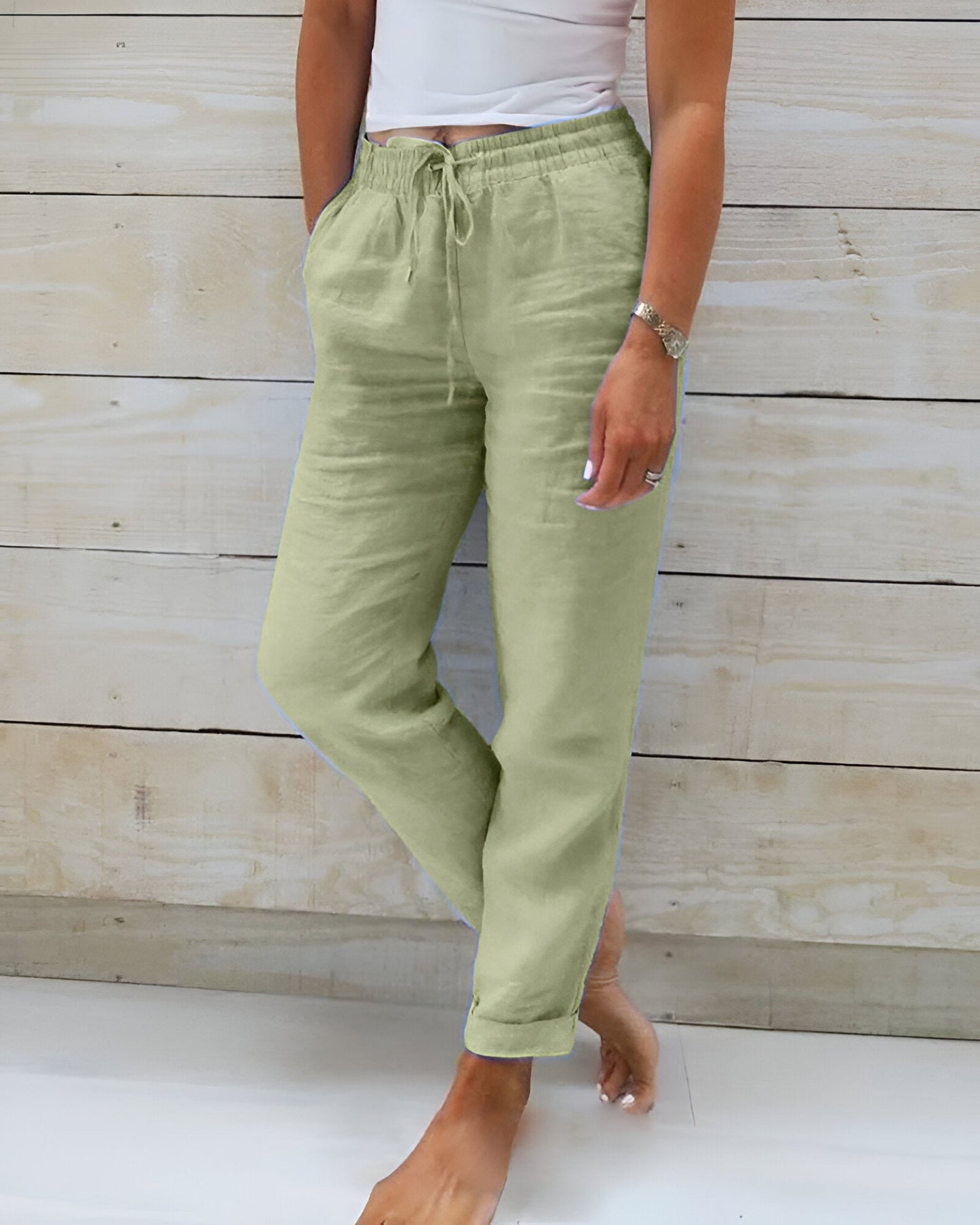 SASKIA - EFFORTLESS ELEGANCE ELASTIC TROUSERS