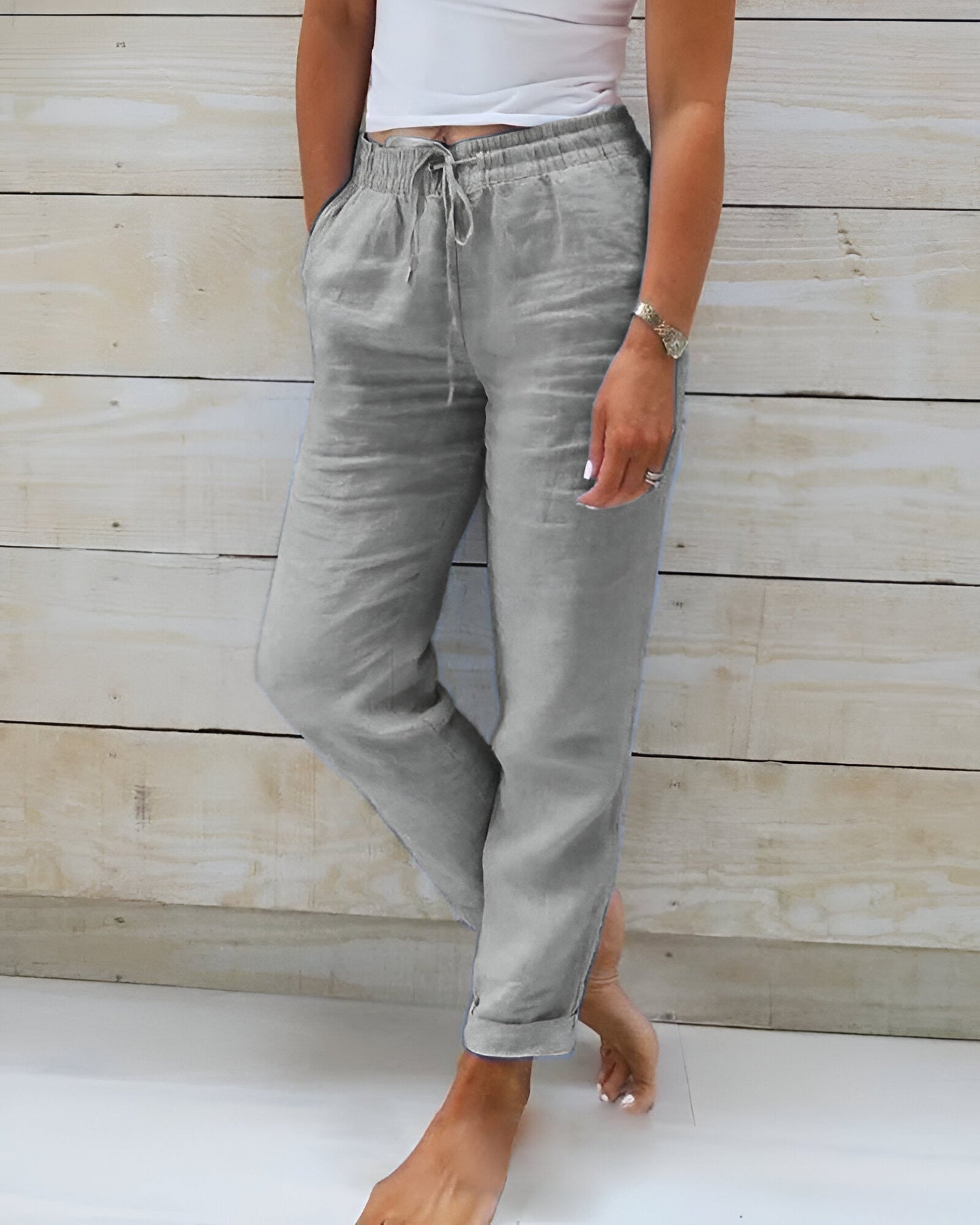 SASKIA - EFFORTLESS ELEGANCE ELASTIC TROUSERS