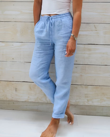 SASKIA - EFFORTLESS ELEGANCE ELASTIC TROUSERS