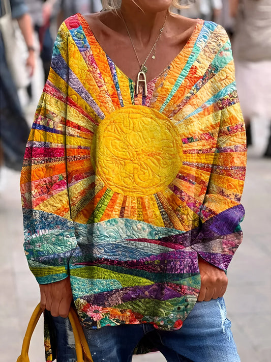 Elisa - cheerful Colorful blouse