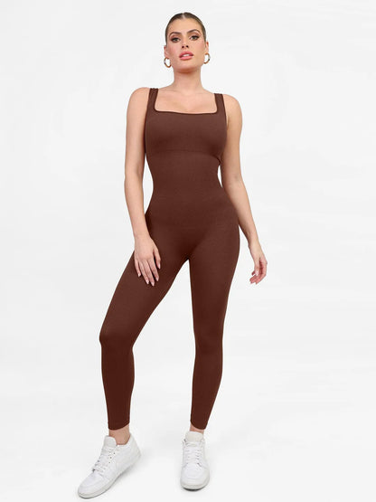 Naya – Seamless Square Neck Sport Jumpsuit